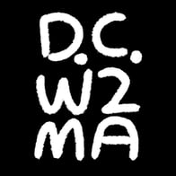 DC Ward 2 mutual aid logo, which says "D.C. W2 MA" in white hand-written lettering against a black background