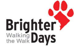 Logo for Brighter Days dogwalking collective.