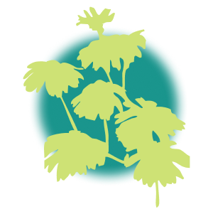 An icon of a cornflower. An icon of a cornflower.