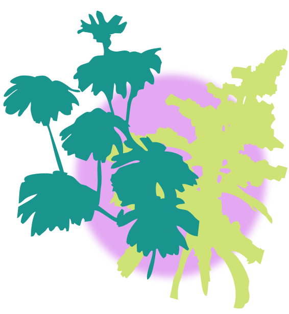 An icon of flowers and fauna.