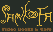 Sankofa Video, Books and Cafe logo.